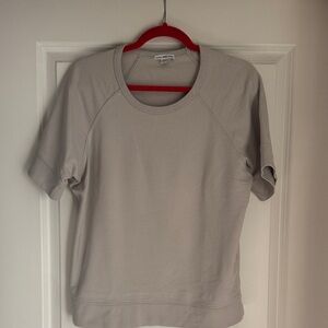James Perse Neutral Short Sleeve Crew Tee in Light Taupe